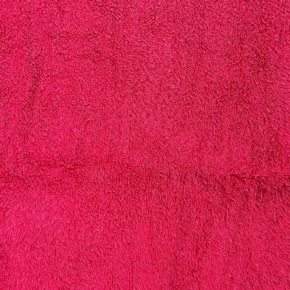Vintage 1980s Royal Velvet Fieldcrest Red Cotton Bath Towels Set 2 USA 48 x 27